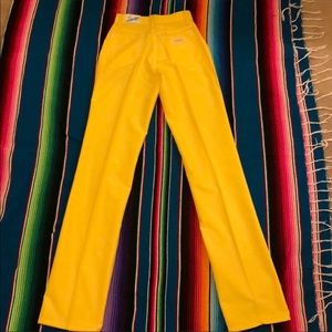Vintage yellow linen wranglers